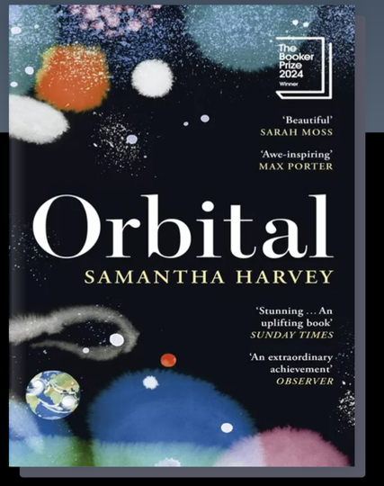 Book cover with multiple coloured round shapes in various colours with a earth like circle towards the lower left corner.